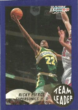 1992-93 Fleer Ricky Pierce [Team Leaders] Team Leaders #25 card image
