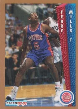 1992-93 Fleer Terry Mills #334 card image