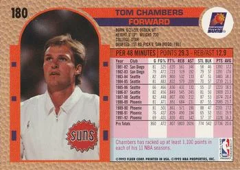 1992-93 Fleer Tom Chambers #180 card back image