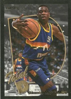 1992-93 Fleer Dikembe Mutombo UERUER: Text on back states "as a rookie in 90-91" [Total D] Total D #12 card image