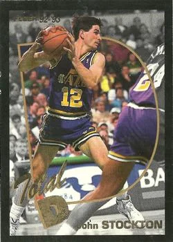 1992-93 Fleer John Stockton [Total D] Total D #6 card image