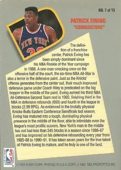 1992-93 Fleer Patrick Ewing [Total D] Total D #7 card back image