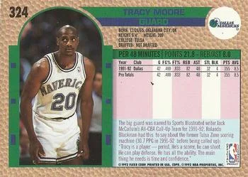 1992-93 Fleer Tracy Moore #324 card back image