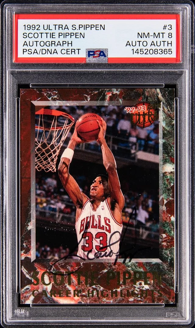 1992-93 Fleer Ultra Scottie Pippen Autograph #3 card image