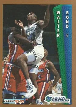 1992-93 Fleer Walter Bond #322 card image