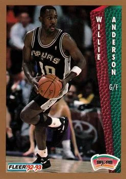 1992-93 Fleer Willie Anderson #201 card image