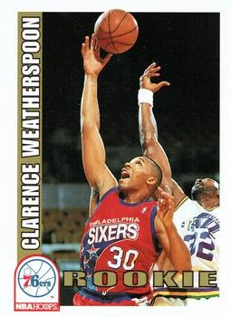 1992-93 Hoops Clarence Weatherspoon ROO #449 card image