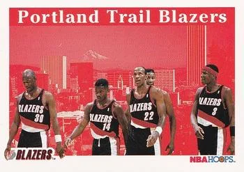 1992-93 Hoops Clyde Drexler / Jerome Kersey / Terry Porter / Clifford Robinson #287 card image