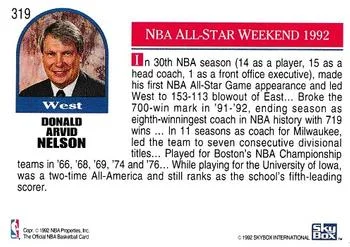 1992-93 Hoops Don Nelson #319 card back image