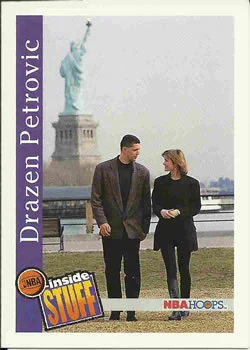 1992-93 Hoops Drazen Petrovic / Willow Bay / Statue of Liberty #332 card image