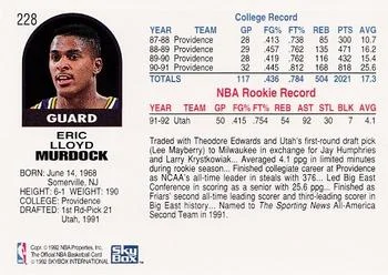 1992-93 Hoops Eric Murdock #228 card back image
