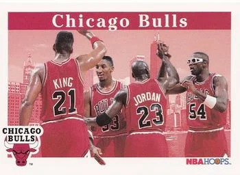 1992-93 Hoops Horace Grant / Michael Jordan / Stacey King / Scottie Pippen #269 card image