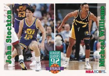 1992-93 Hoops John Stockton / Micheal Williams LL #324 card image