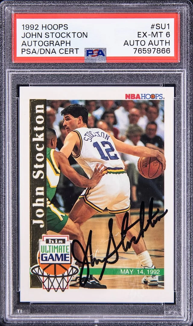 1992-93 Hoops John Stockton Autograph #SU1 card image