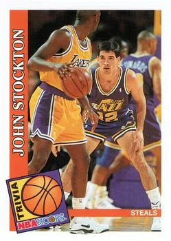1992-93 Hoops John Stockton TRIV #483 card image