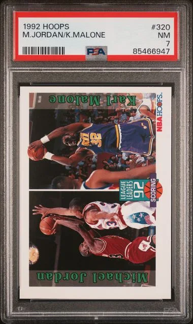 1992-93 Hoops Karl Malone/Michael Jordan #320 card image