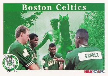 1992-93 Hoops Larry Bird / Kevin Gamble / Reggie Lewis / Robert Parish #267 card image