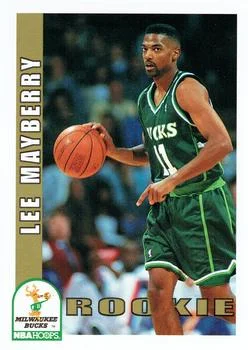 1992-93 Hoops Lee Mayberry ROO #419 card image