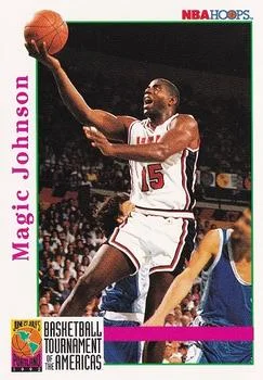 1992-93 Hoops Magic Johnson BTA #340 card image