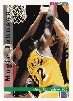 1992-93 Hoops Magic Johnson MM1980 #328 card image