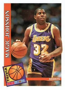 1992-93 Hoops Magic Johnson TRIV #482 card image