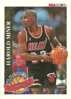 1992-93 Hoops Harold Miner [Magic's All-Rookie Team] Magic's All-Rookie Team #10 card image