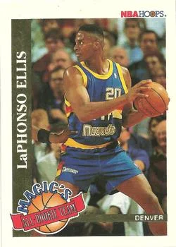 1992-93 Hoops LaPhonso Ellis [Magic's All-Rookie Team] Magic's All-Rookie Team #4 card image
