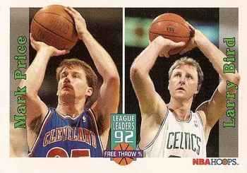 1992-93 Hoops Mark Price / Larry Bird LL #322 card image