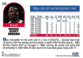 1992-93 Hoops Michael Jordan #298 card back image