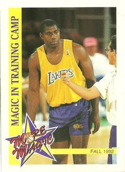 1992-93 Hoops Magic Johnson [More Magic] More Magic #MM1 card image