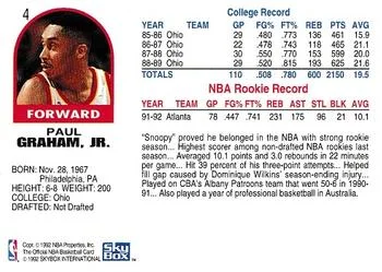 1992-93 Hoops Paul Graham #4 card back image
