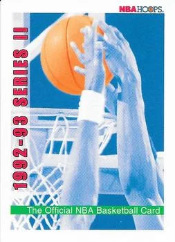 1992-93 Hoops 1992-93 Series II PROMO [Promos] Promos #NNO card image