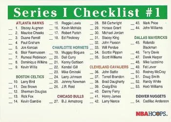 1992-93 Hoops Series I Checklist #1 CLChecklist: 1-115 #348 card image