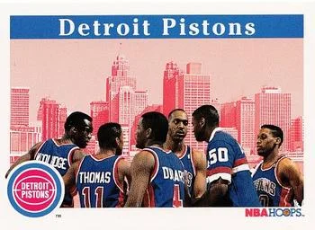 1992-93 Hoops William Bedford / Joe Dumars / Dennis Rodman / John Salley / Isiah Thomas / Orlando Woolridge #273 card image