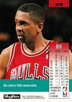 1992-93 SkyBox Bill Cartwright #29 card back image