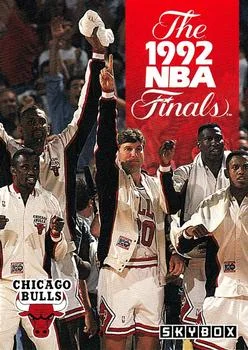 1992-93 SkyBox B.J. Armstrong / Bill Cartwright / Bobby Hansen / Craig Hodges / Michael Jordan / Cliff Levingston #318 card image