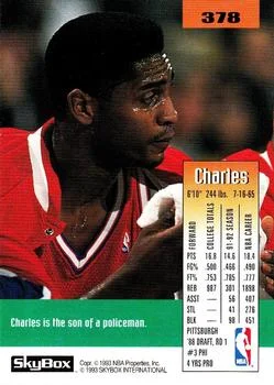 1992-93 SkyBox Charles Smith #378 card back image