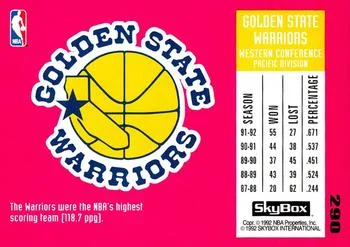 1992-93 SkyBox Chris Mullin TT #290 card back image