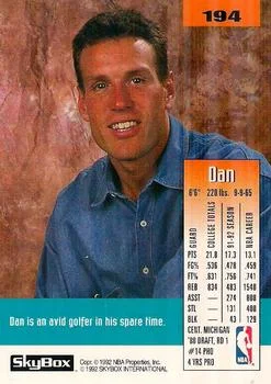 1992-93 SkyBox Dan Majerle #194 card back image