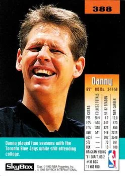 1992-93 SkyBox Danny Ainge #388 card back image