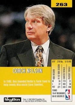 1992-93 SkyBox Don Nelson Head Coach #263 card back image