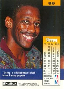 1992-93 SkyBox Eric Floyd #86 card back image