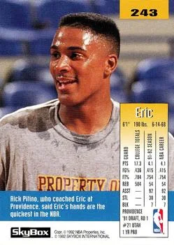 1992-93 SkyBox Eric Murdock #243 card back image