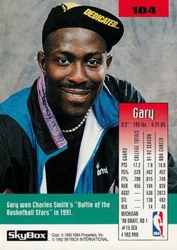 1992-93 SkyBox Gary Grant #104 card back image