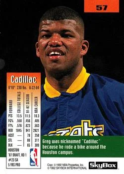 1992-93 SkyBox Greg Anderson #57 card back image