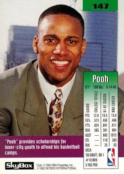 1992-93 SkyBox Jerome Richardson #147 card back image