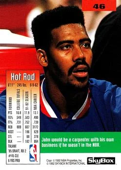 1992-93 SkyBox John Williams #46 card back image