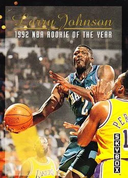 1992-93 SkyBox Larry Johnson / Stacey Augmon / Larry Johnson (b. 1969 BB) / Dikembe Mutombo / Steve Smith #319 card image