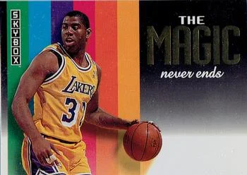 1992-93 SkyBox Magic Johnson VARVAR: Gold Foil Magic Johnson: The Magic Never Ends #NNO card image