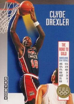 1992-93 SkyBox Clyde Drexler Olympic Team #USA1 card image